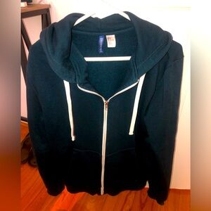 H&M Zip Hoodie Mens Medium Green